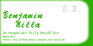 benjamin milla business card